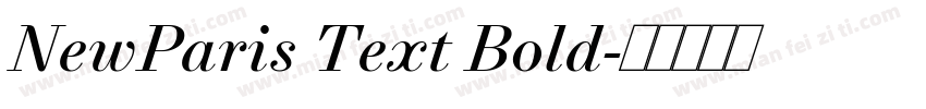 NewParis Text Bold字体转换